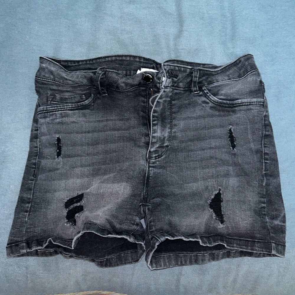 Black Jean Shorts